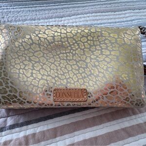 Consuela Gold Leopard Print Women's Bag